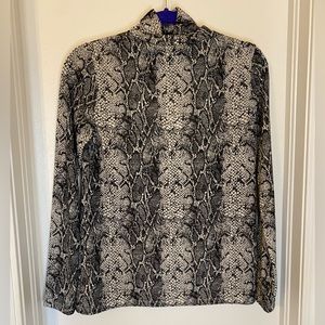 Banana Republic, M, long sleeve snake print shirt.